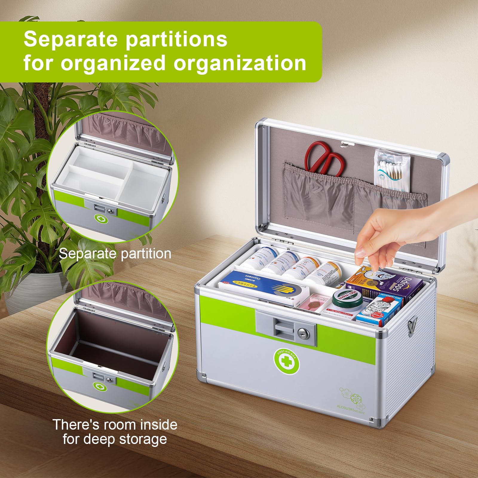 Amazon.com: ALOSUTR Medication Lock Box with Key, Extra Large